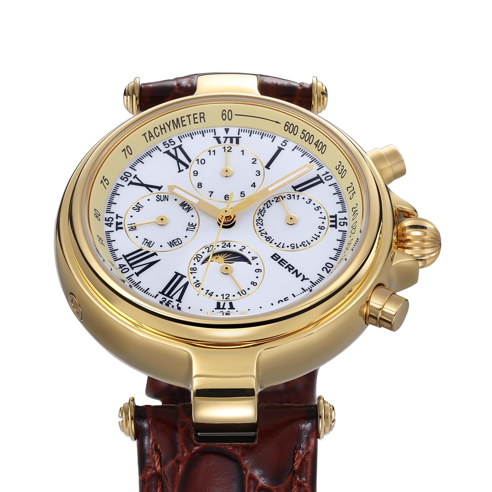 Berny AM053VM Orologio Automatico Uomo Oro Multifunzione