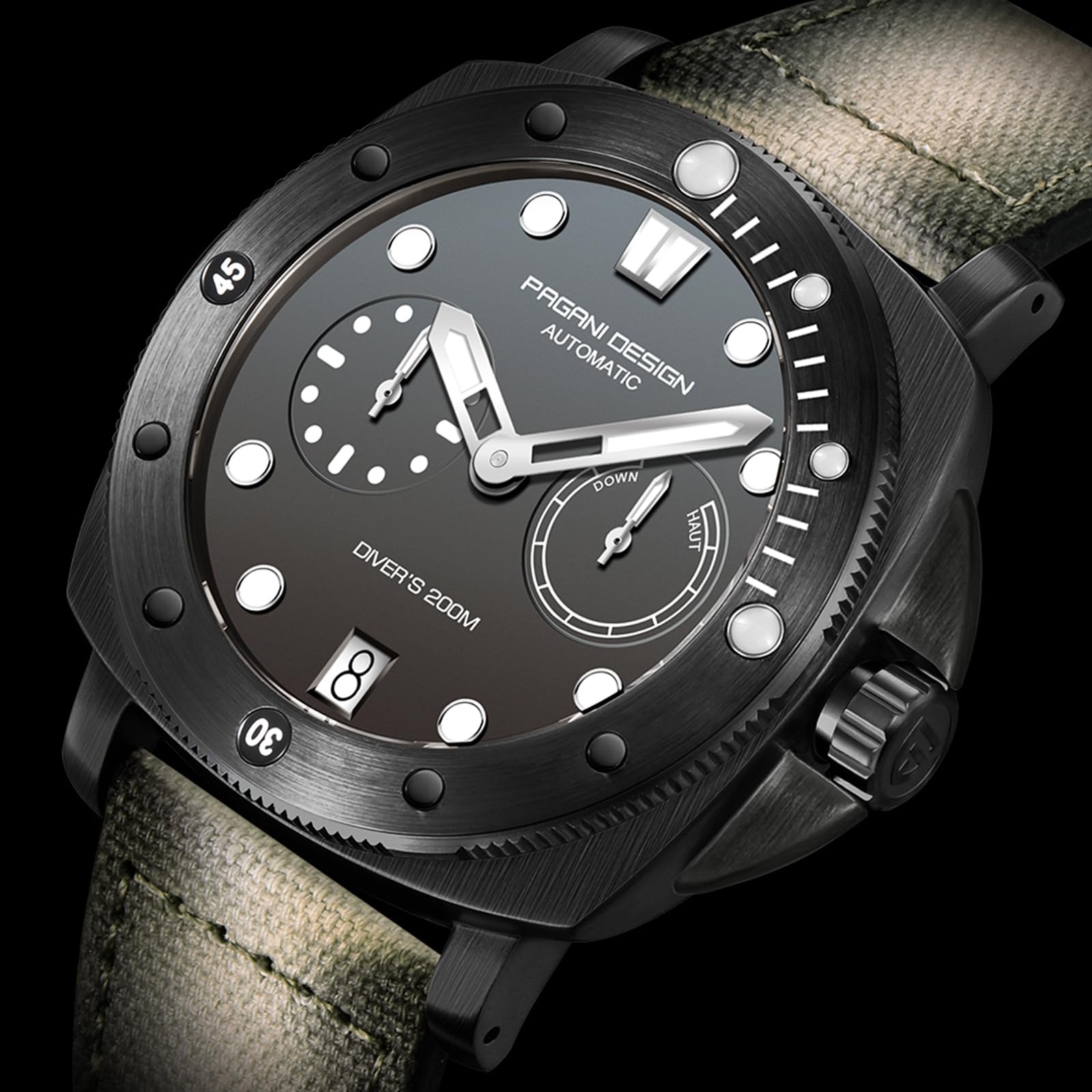 Pagani Design Militare automatico orologio nylon 200M