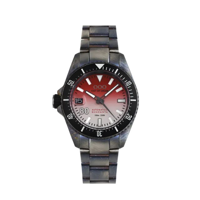 Out Of Order Automatico Quaranta Merah Putih orologio 40 mm rosso