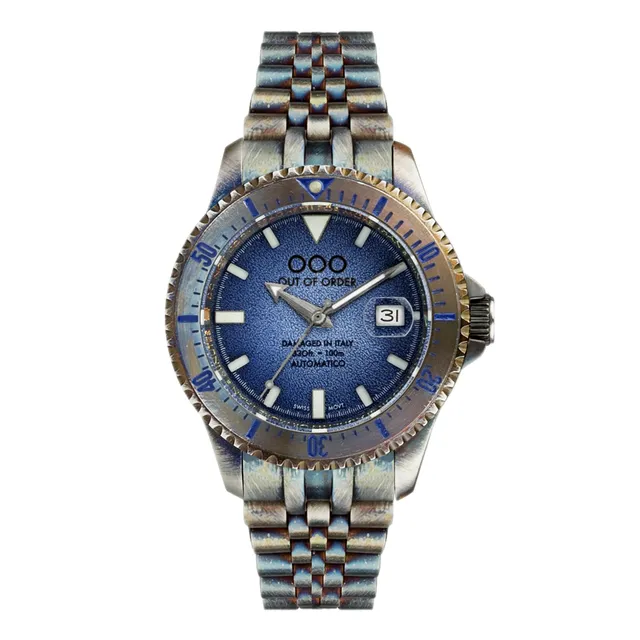 Out Of Order Swiss Automatico Blue Orologio 44mm Acciaio