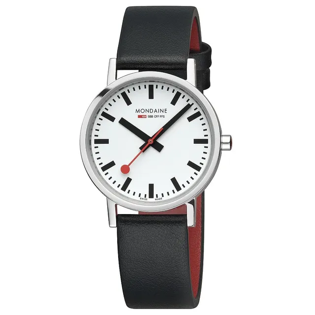 Mondaine Classic Lucido 36mm orologio quarzo nero