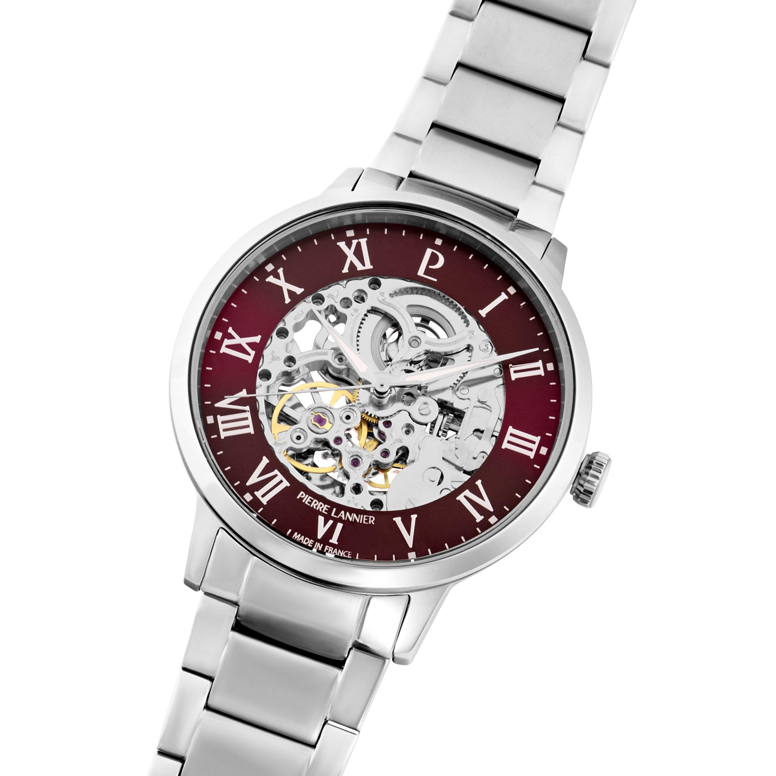 Pierre Lannier 317B151 orologio automatico bordeaux 42 mm