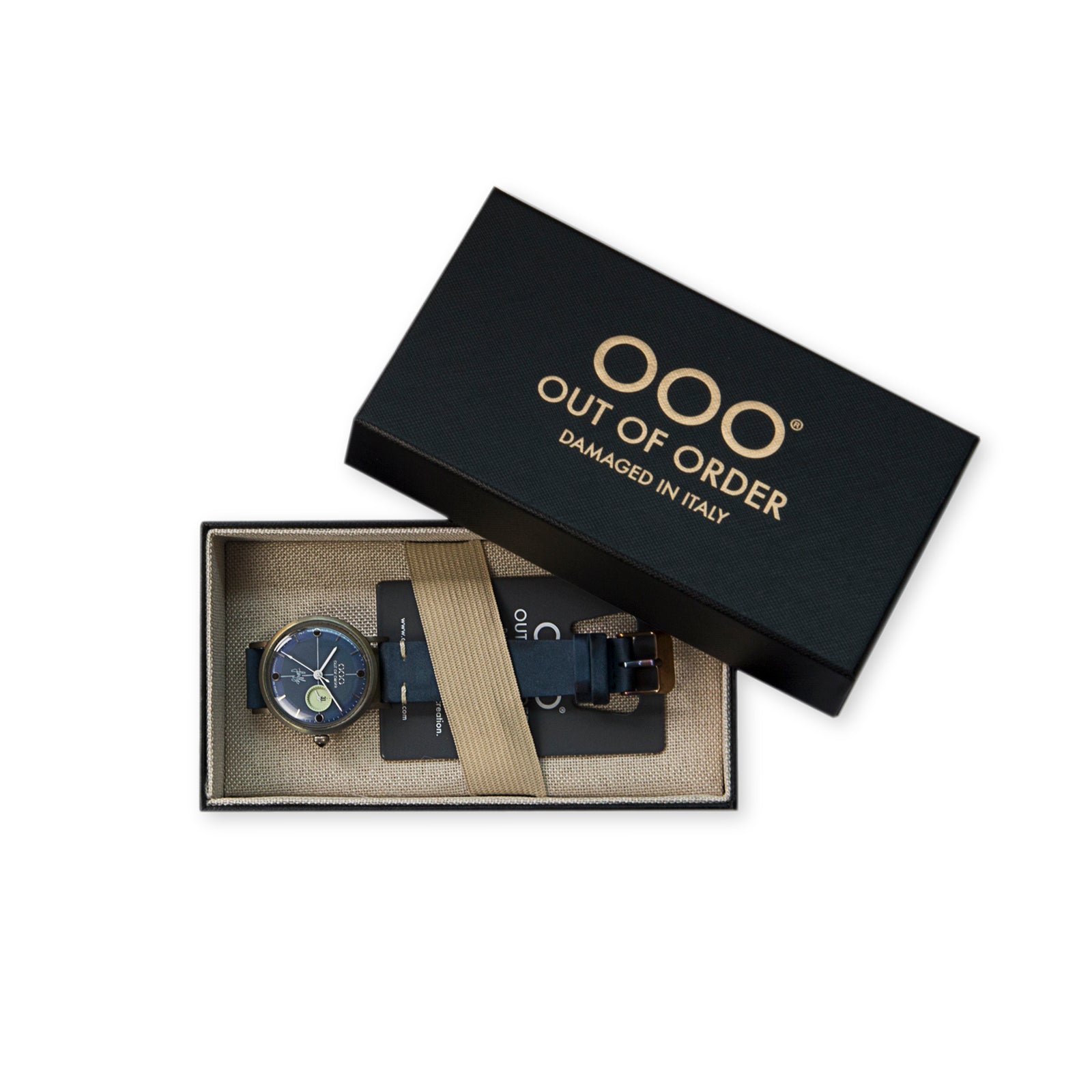 Out Of Order Firefly 36 Blue orologio quarzo pelle blu 36 mm