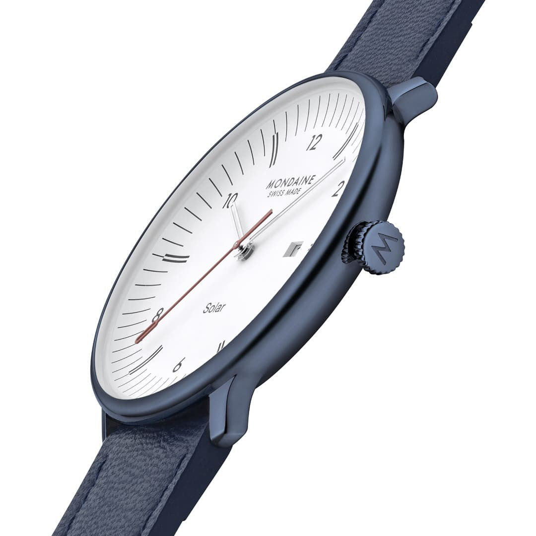 Mondaine Doppio Solar Blu 41 mm datario zaffiro