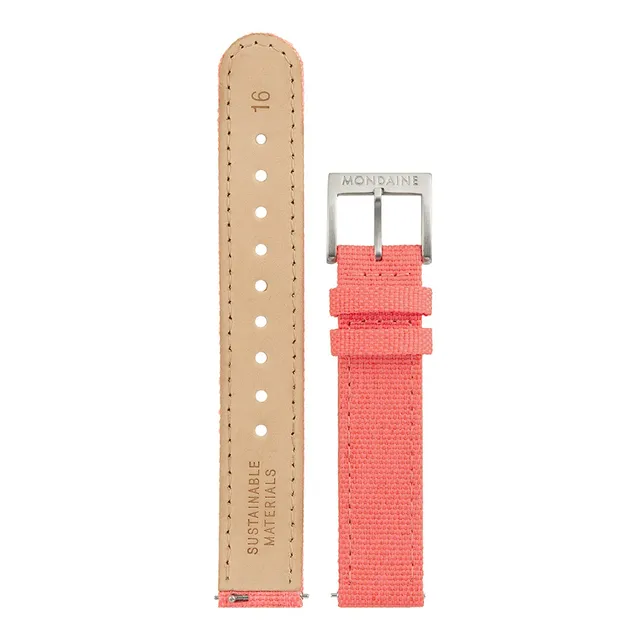 Mondaine Tela Corallo cinturino tessuto 16 mm