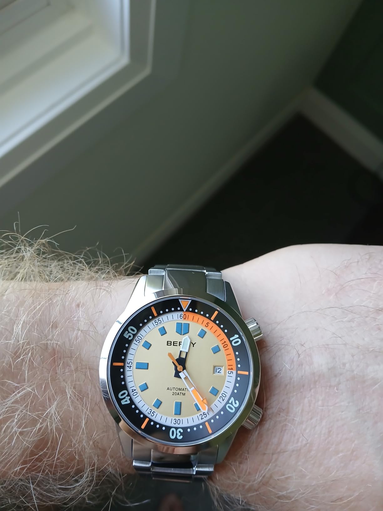 Berny Diver Orologio Uomo Automatico Nero 20ATM