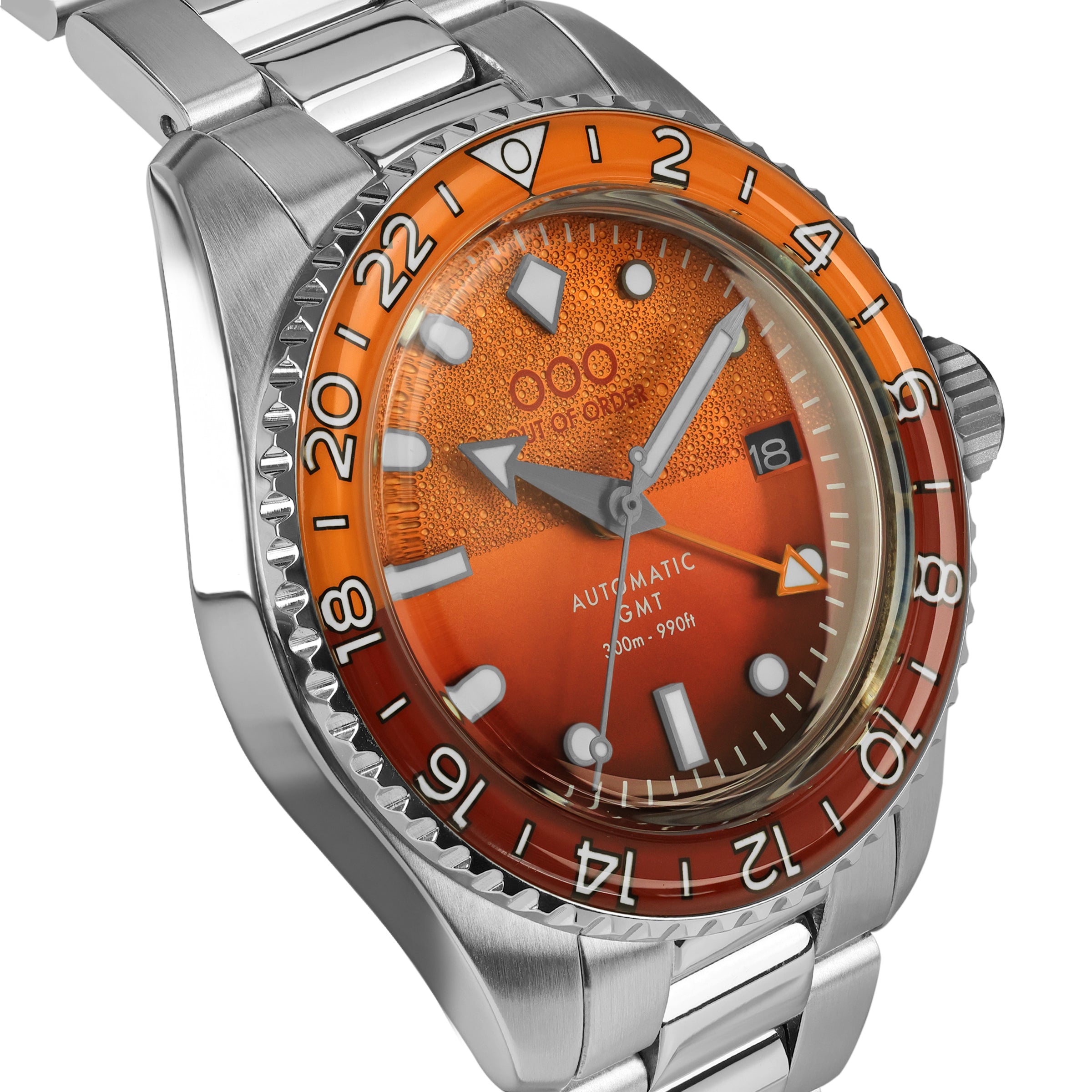 Out Of Order Shaker Negroni orologio automatico GMT 40 mm arancione