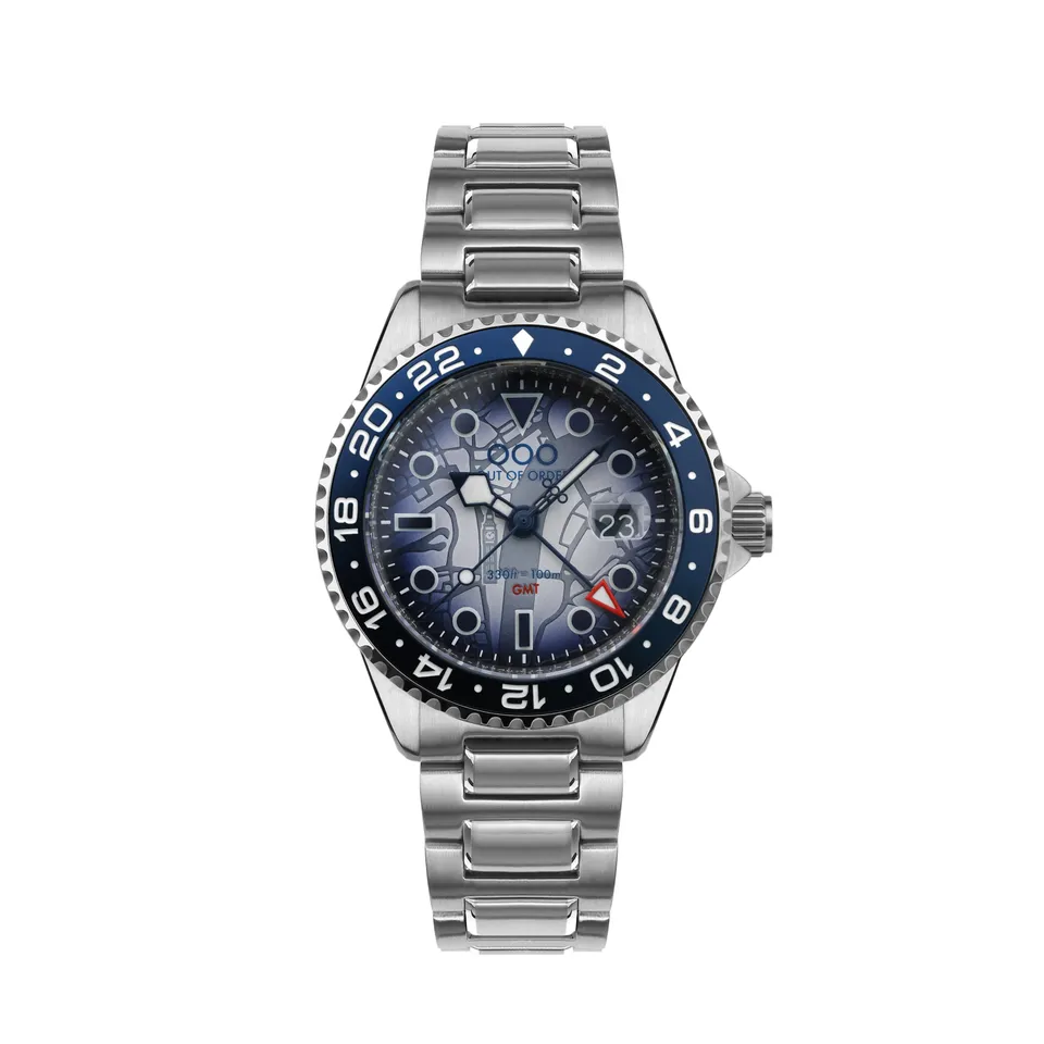 Out Of Order Casanova London orologio GMT 40 mm grigio
