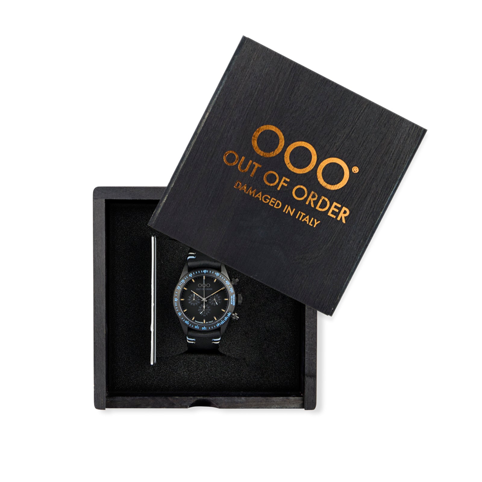 Out Of Order Cielo V cronografo 42 mm nero vegan