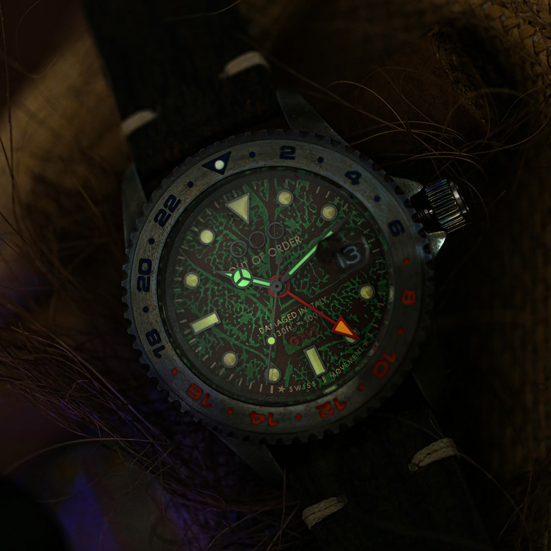 Out Of Order GMT Havana orologio GMT 44 mm marrone