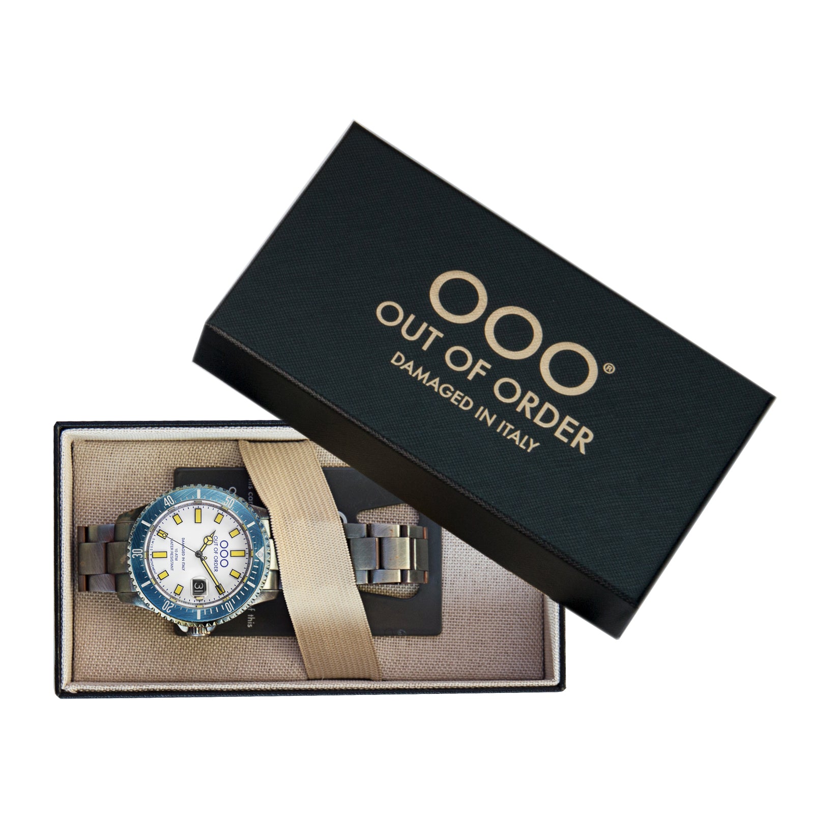 Out Of Order Casanova Capitano orologio quarzo 44 mm bianco