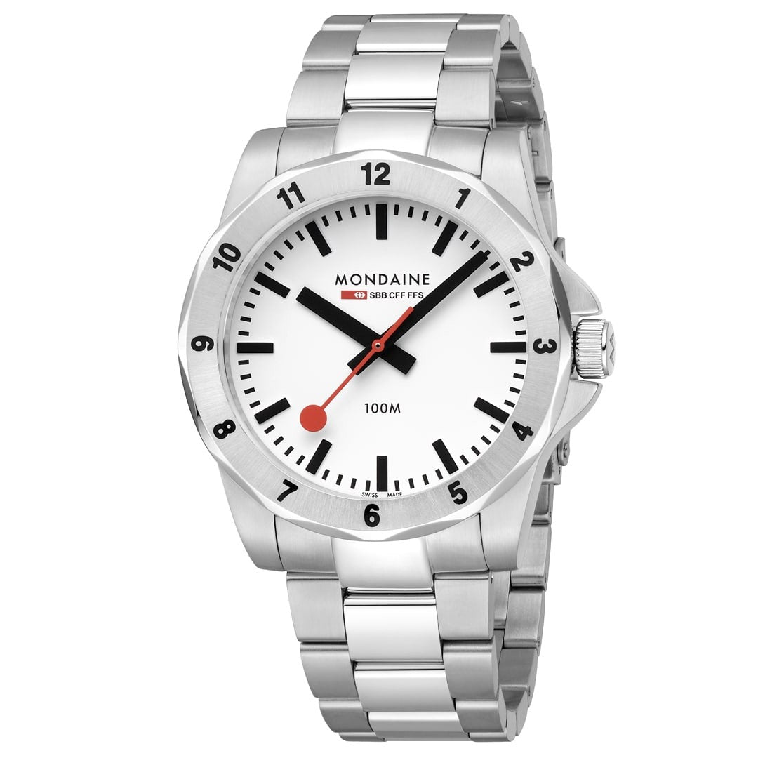 Mondaine Numeri Orologio 42 mm Acciaio 10 ATM