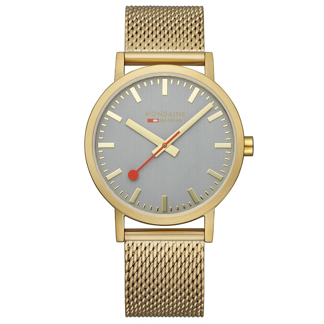 Mondaine Classic orologio 40 mm oro mesh
