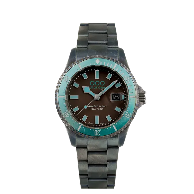 Out Of Order Casanova Orologio Quarzo 44 Mm Turchese Marrone