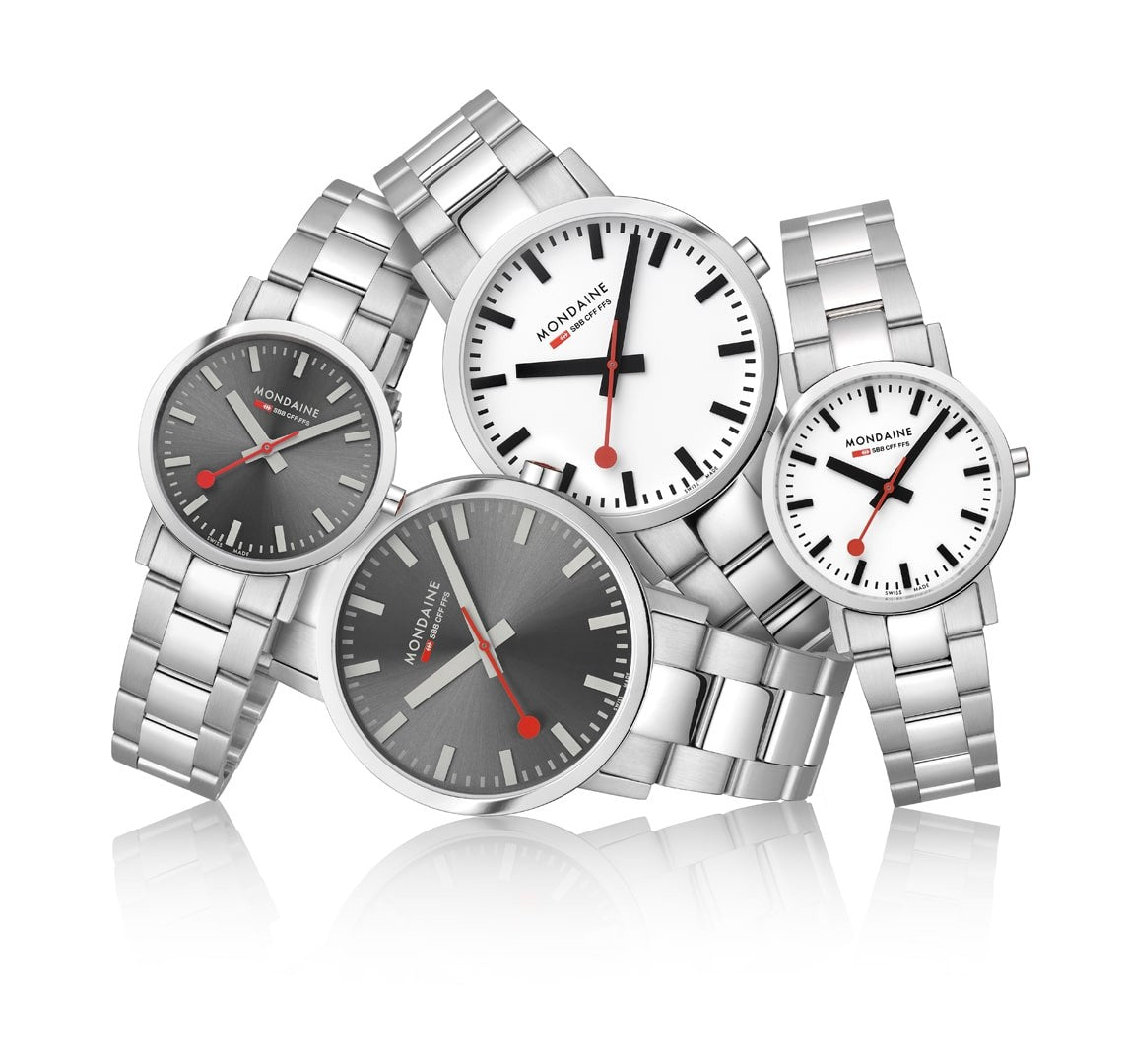 Mondaine Classic Grigio 40mm Orologio Acciaio Quarzo