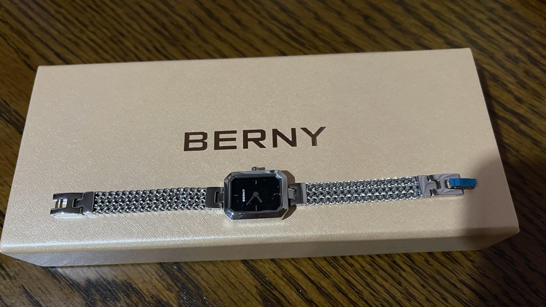 Berny Mini Rettangolare Orologio Donna Acciaio 3ATM