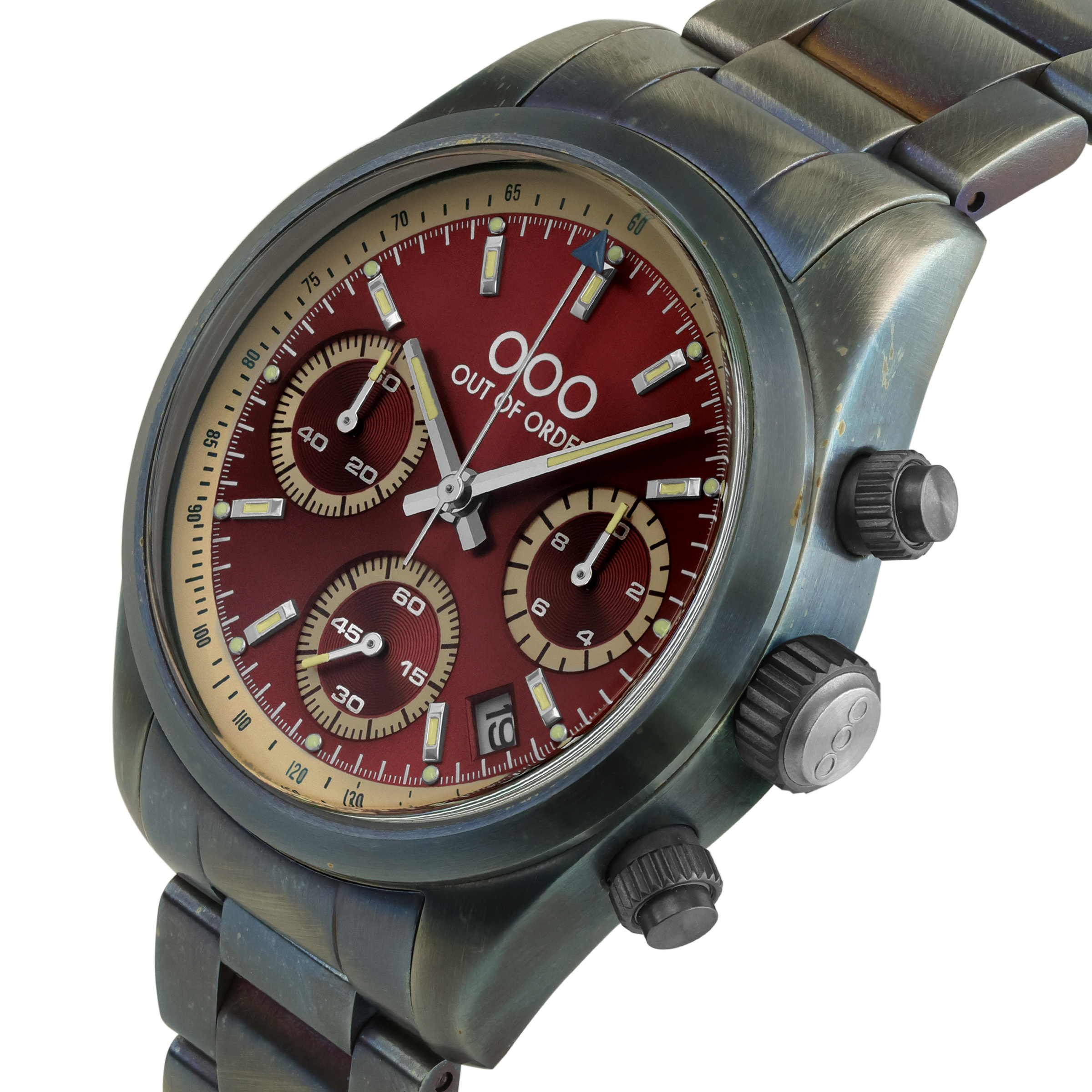 Out Of Order Red Sporty Cronografo orologio quarzo 40mm rosso