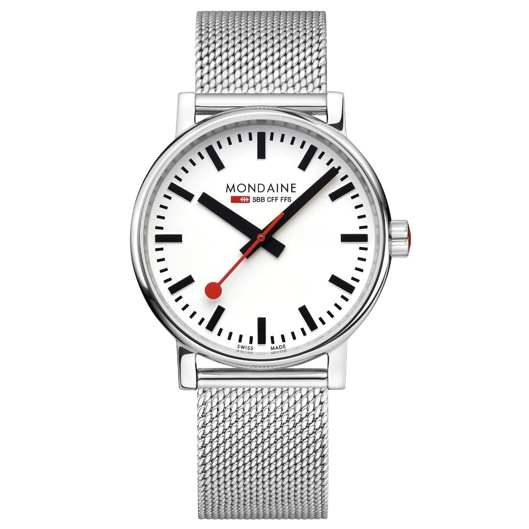 Mondaine evo2 Orologio Acciaio 40 mm Milanese Quarzo