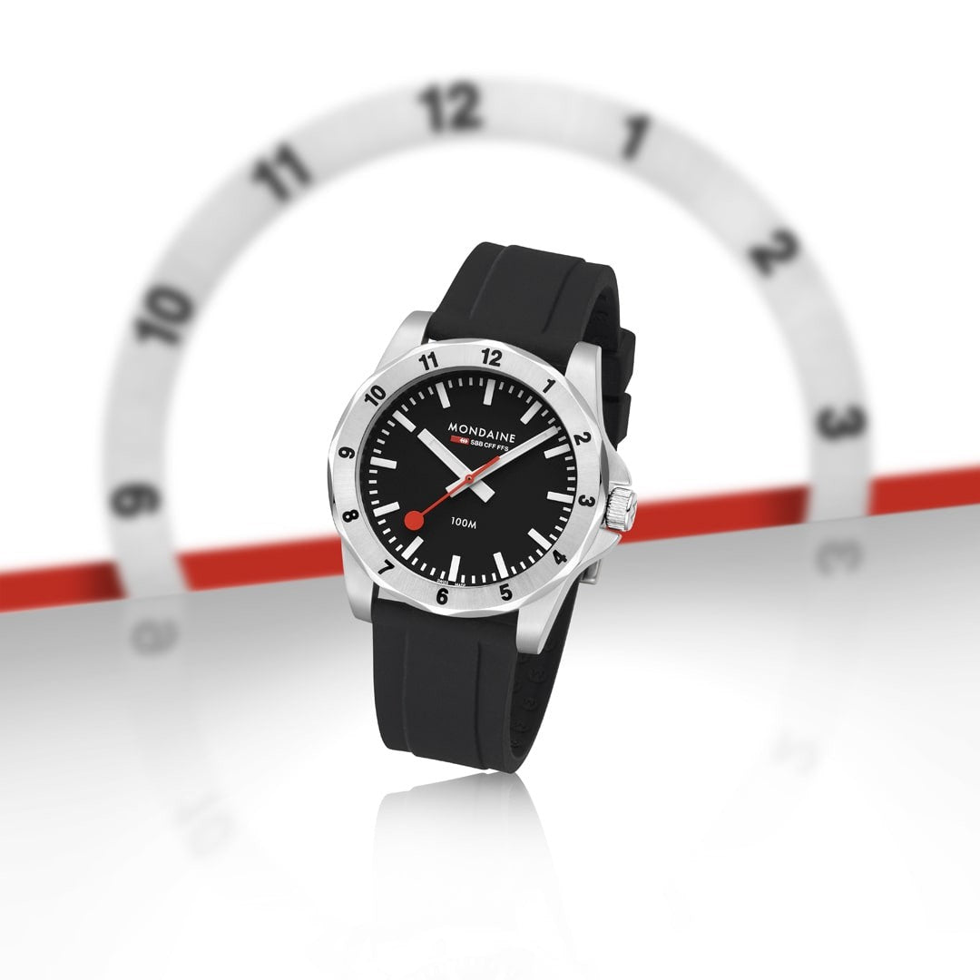 Mondaine Numeri orologio 42 mm nero silicone