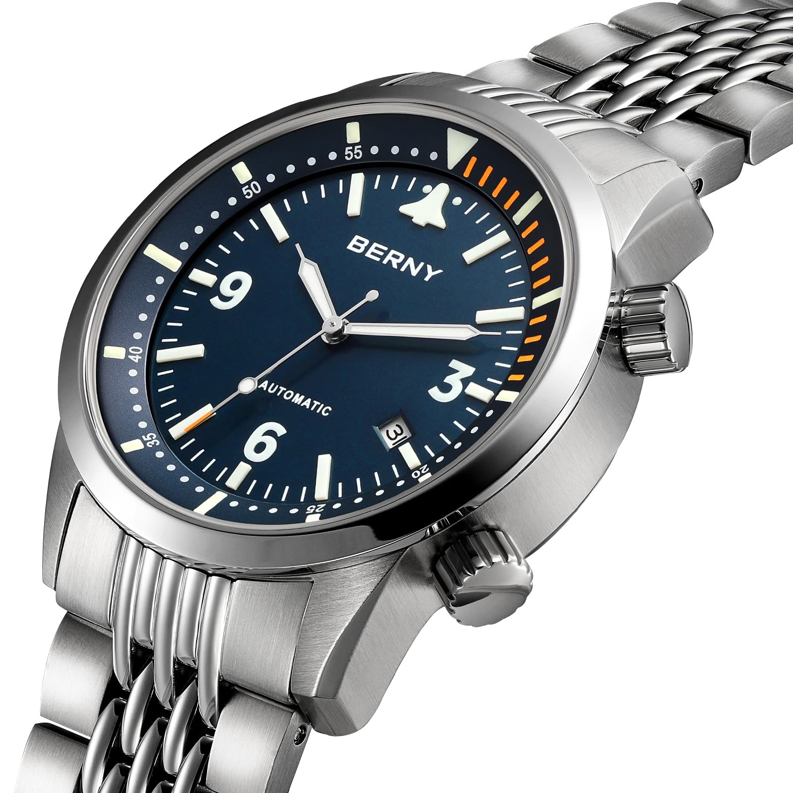 Berny Aviation ST1612 orologio automatico blu