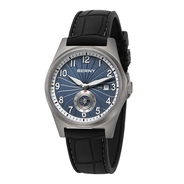 Berny Titanium orologio automatico uomo azzurro 10ATM