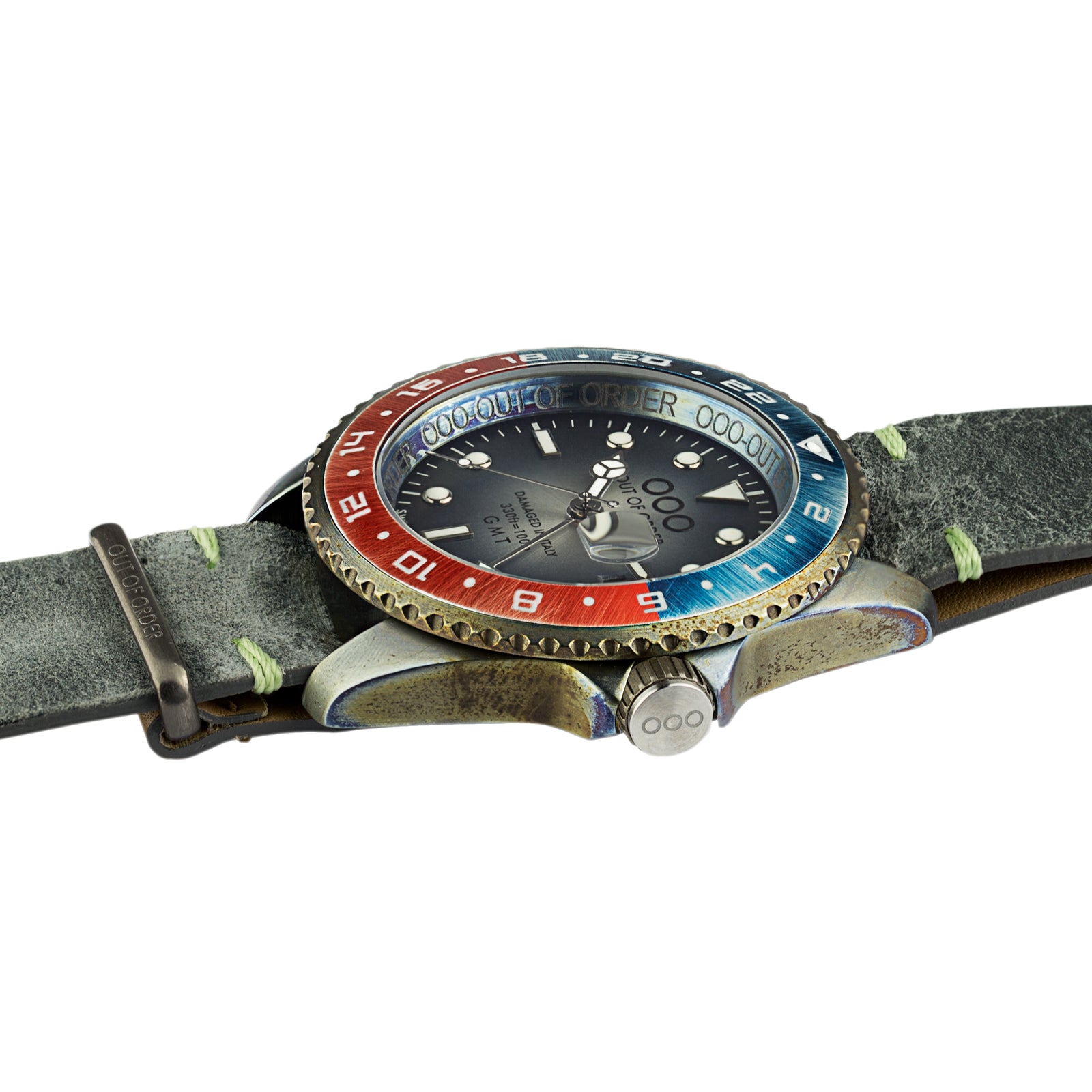 Out Of Order New York orologio GMT quarzo 44 mm pelle