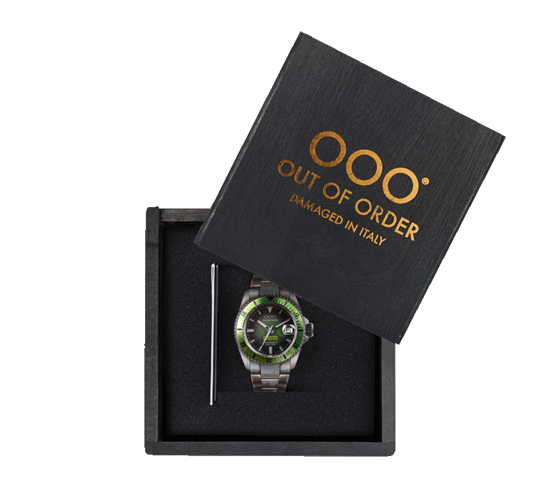 Out Of Order Automatico Quaranta orologio verde 40 mm acciaio