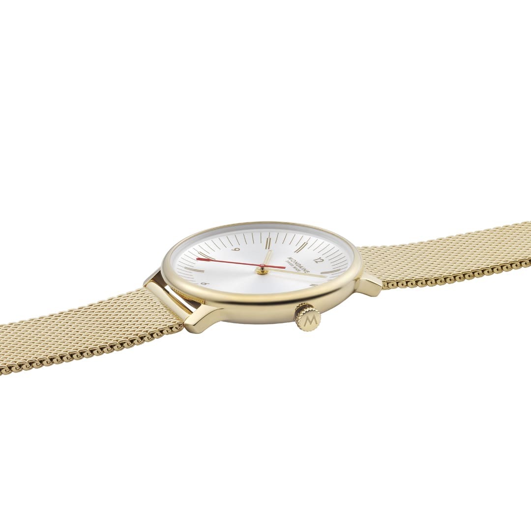 Mondaine Doppio Oro Mesh 33mm orologio donna