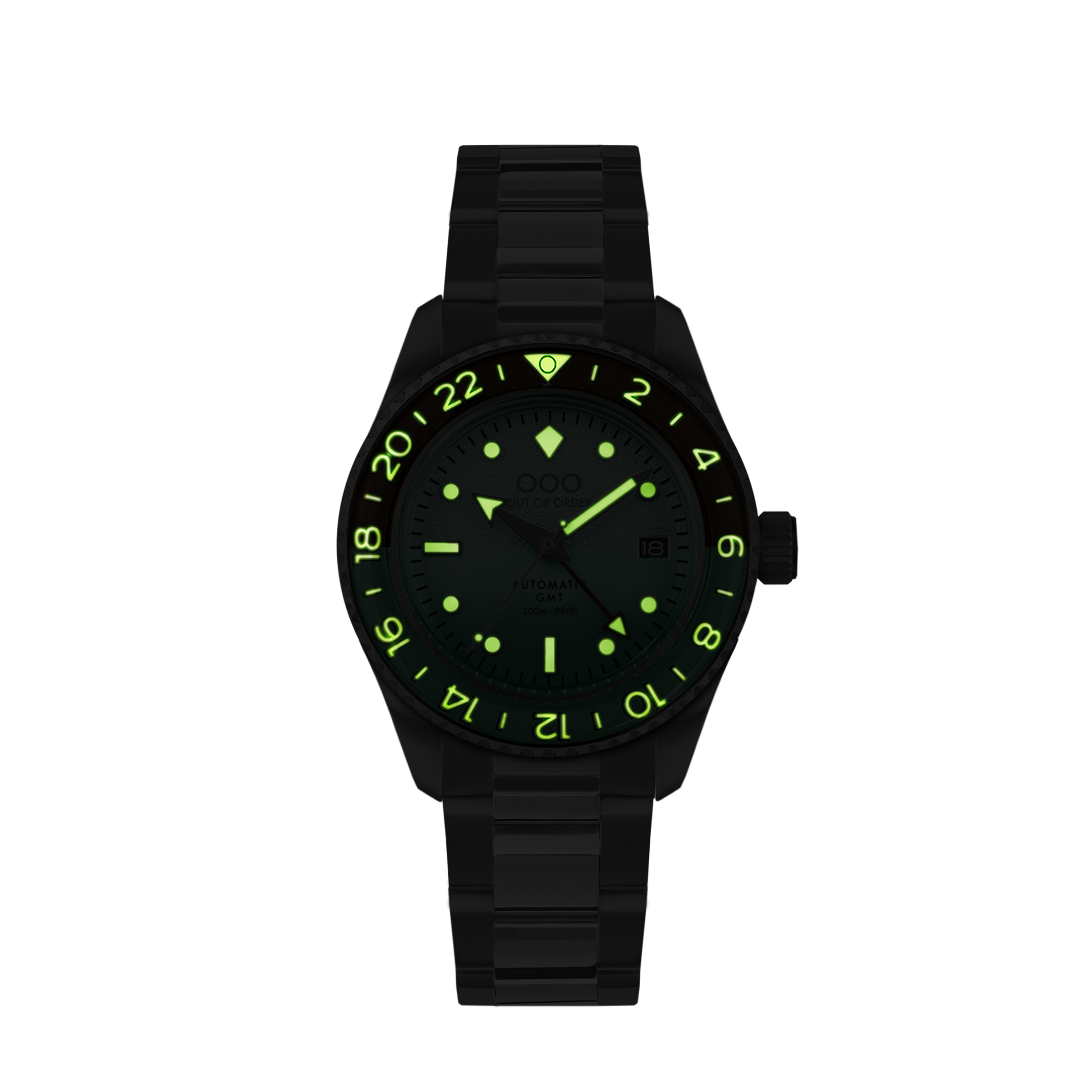 Out of Order Shaker After 8 Automatic GMT orologio verde 40 mm