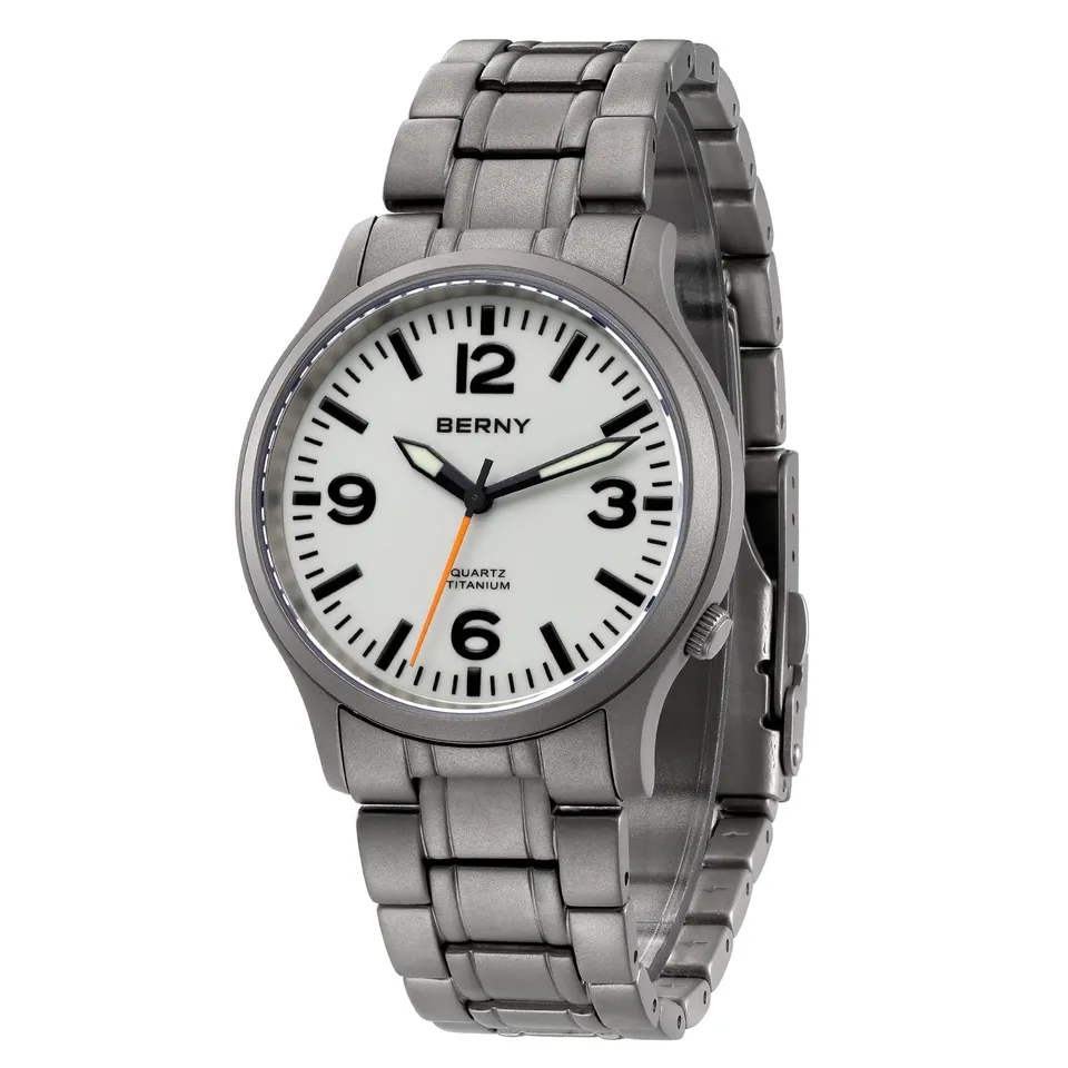 Berny Titanium Orologio Uomo Quarzo Blu Zaffiro 5ATM
