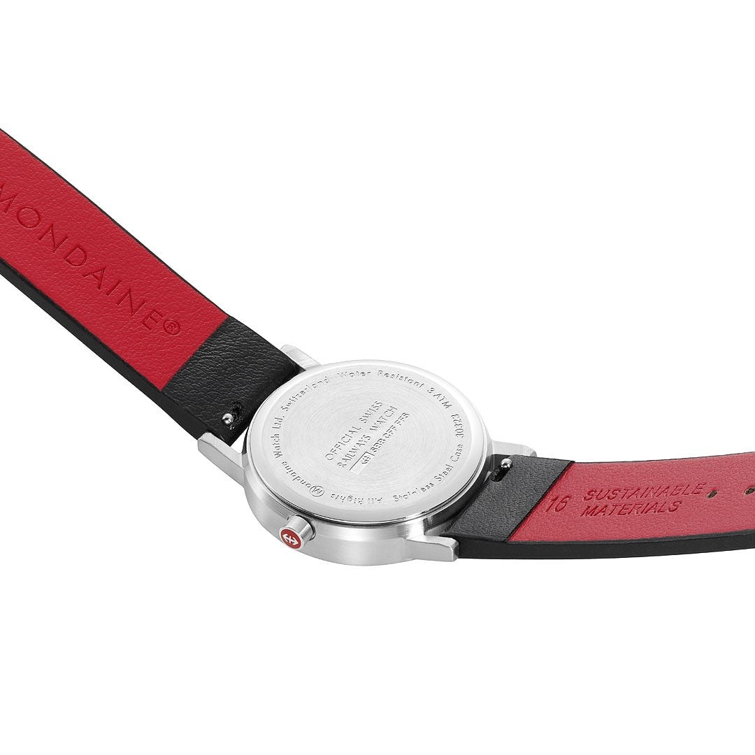 Mondaine Pure 30 mm Orologio al Quarzo Acciaio
