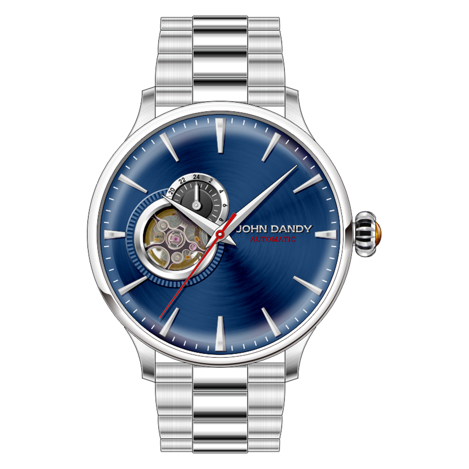 John Dandy JD3213 orologio acciaio trasparente