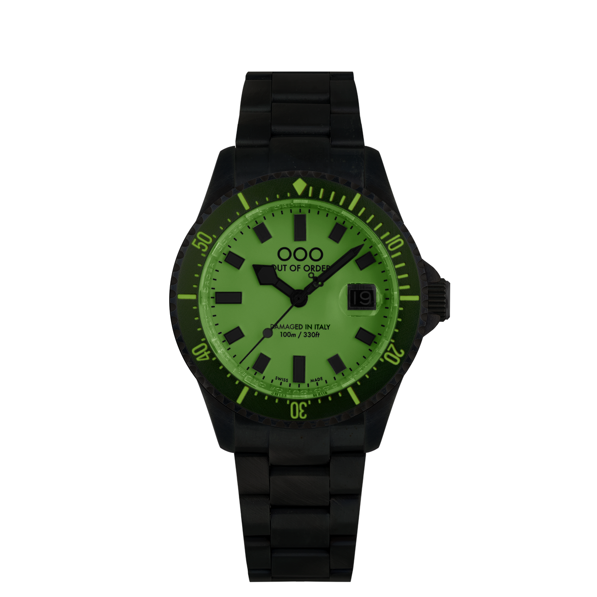 Out Of Order Melone Casanova Orologio Quarzo 44 Mm Full Lume