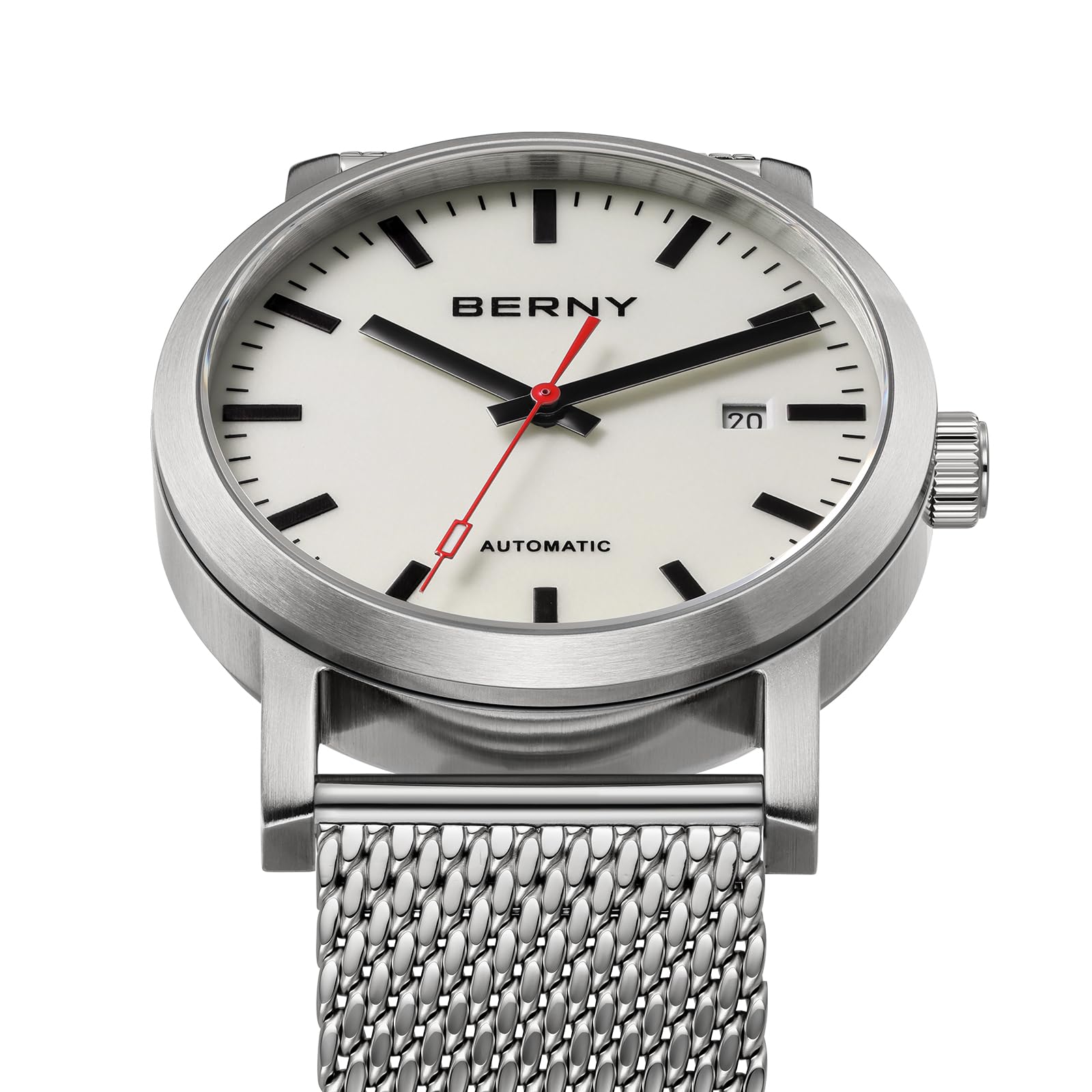 Berny Classic orologio automatico tutto bianco luminoso