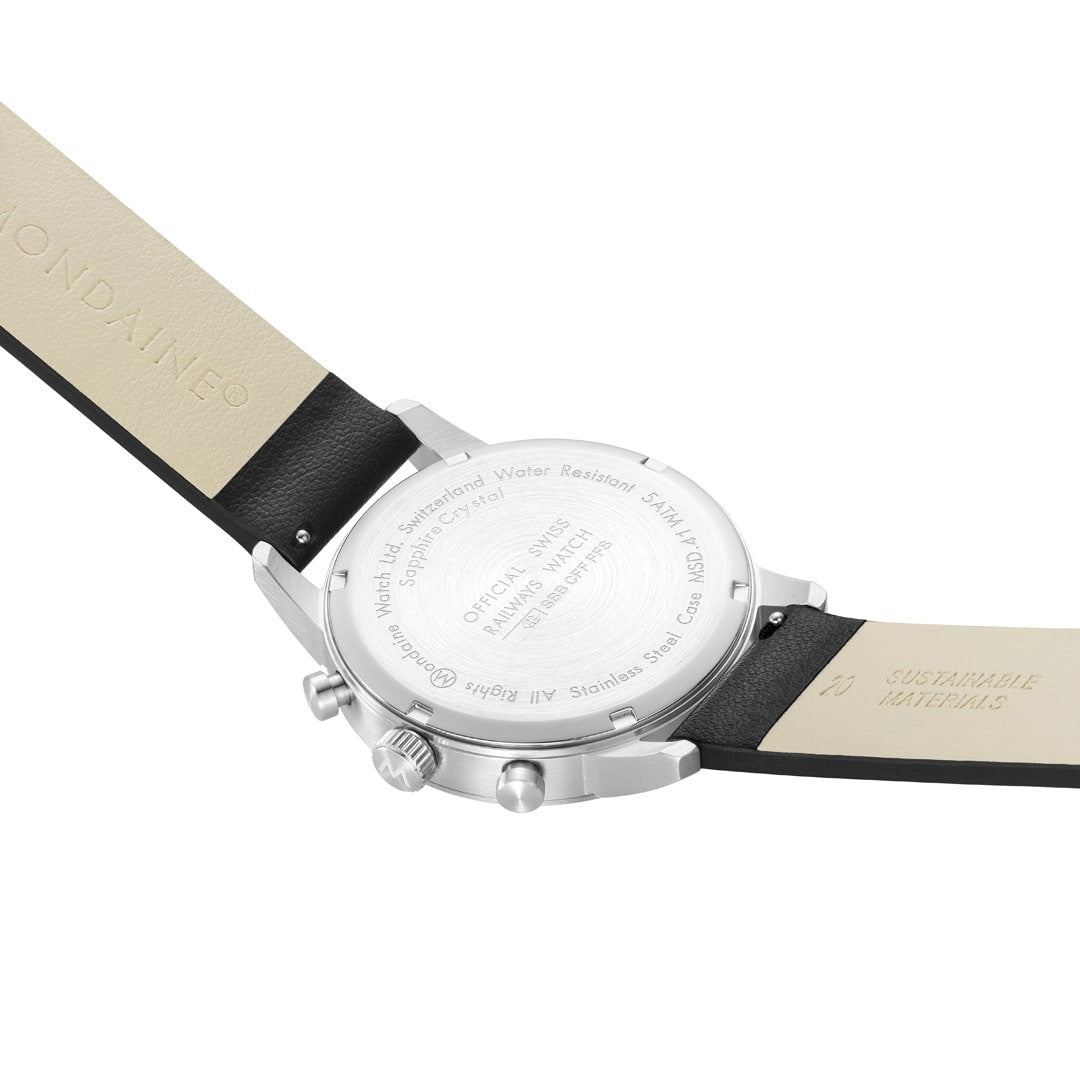 Mondaine Neo orologio cronografo 41mm bianco