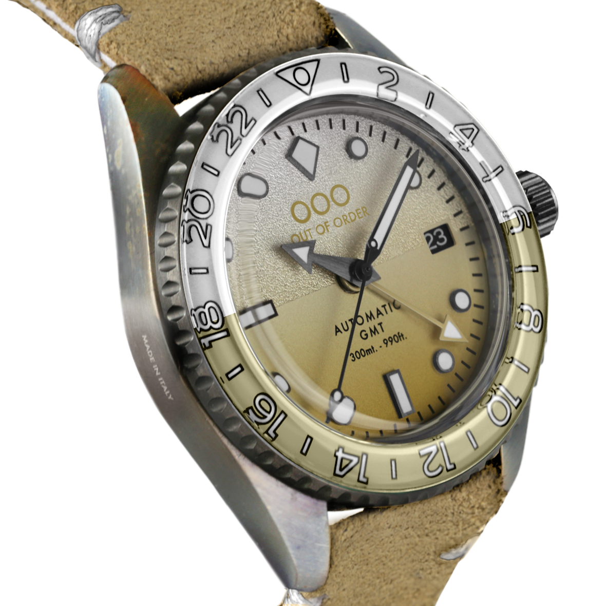 Out Of Order Shaker Margarita Automatic GMT orologio marrone 40 mm