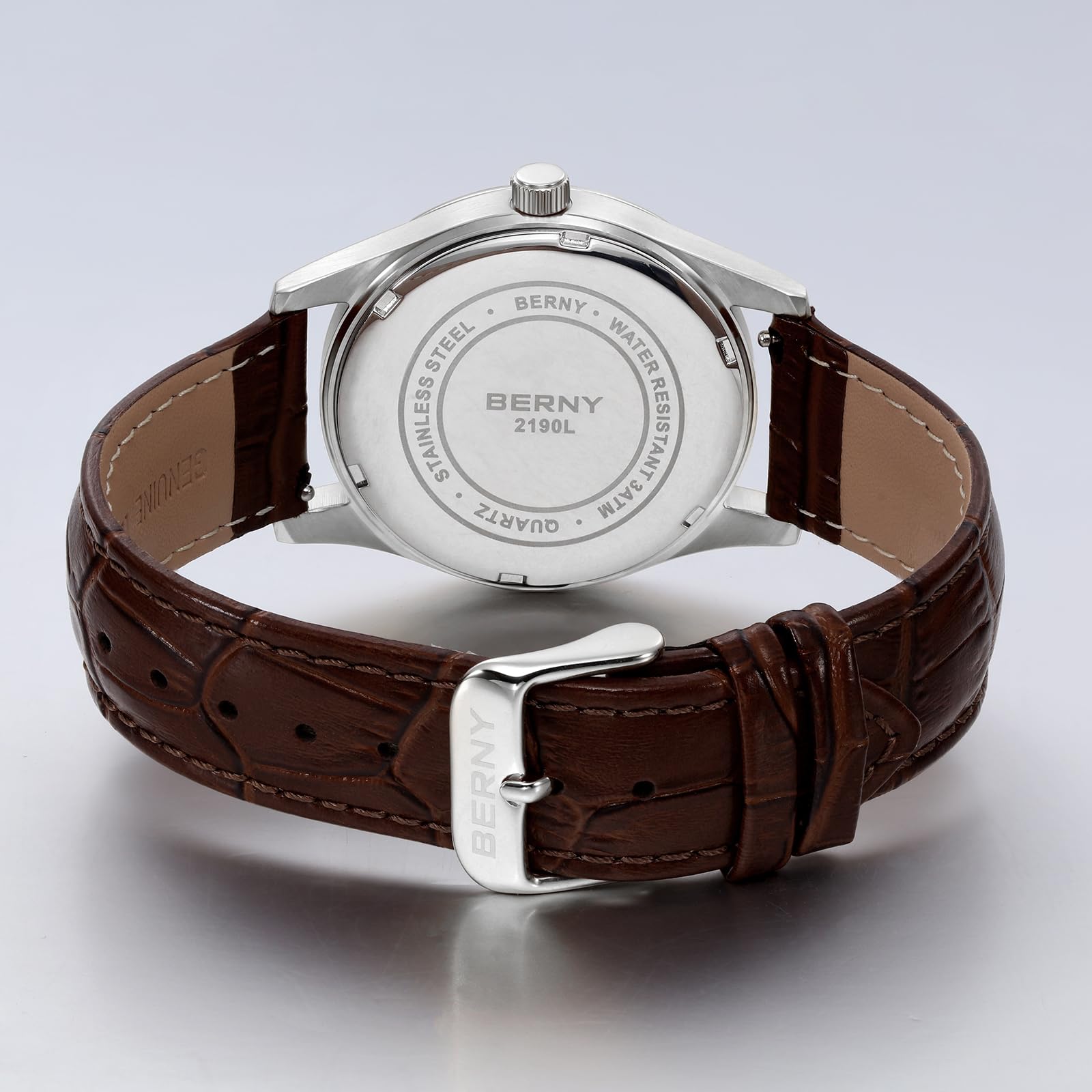 Berny Fasi Lunari Orologio Donna Bianco Pelle Data