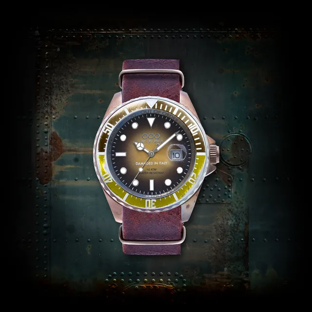 Out Of Order Scorpione Brown Yellow orologio quarzo 44 mm