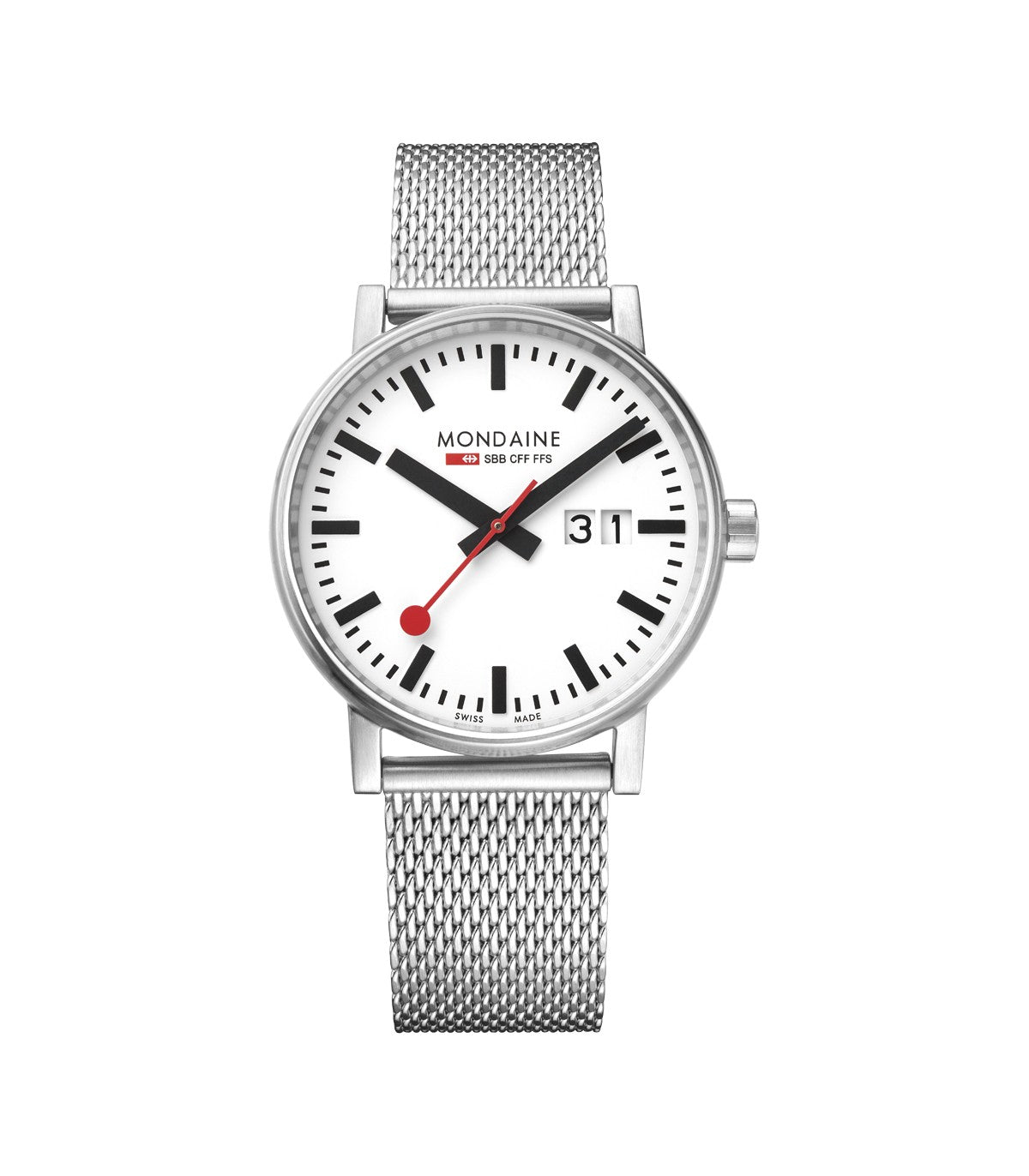 Mondaine Evo2 Big Date 40mm orologio acciaio quarzo