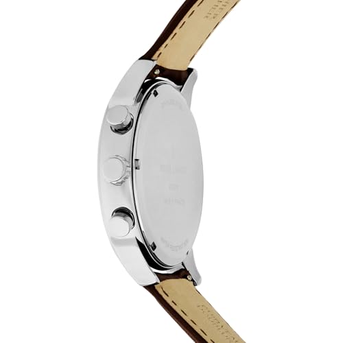 Pierre Lannier Monarck cronografo 43 mm acciaio pelle