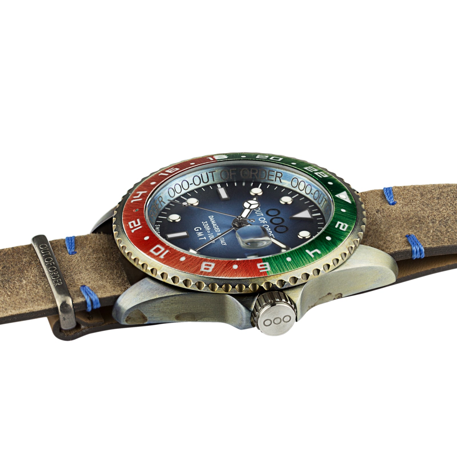 Out Of Order GMT Rome orologio quarzo azzurro 44 mm