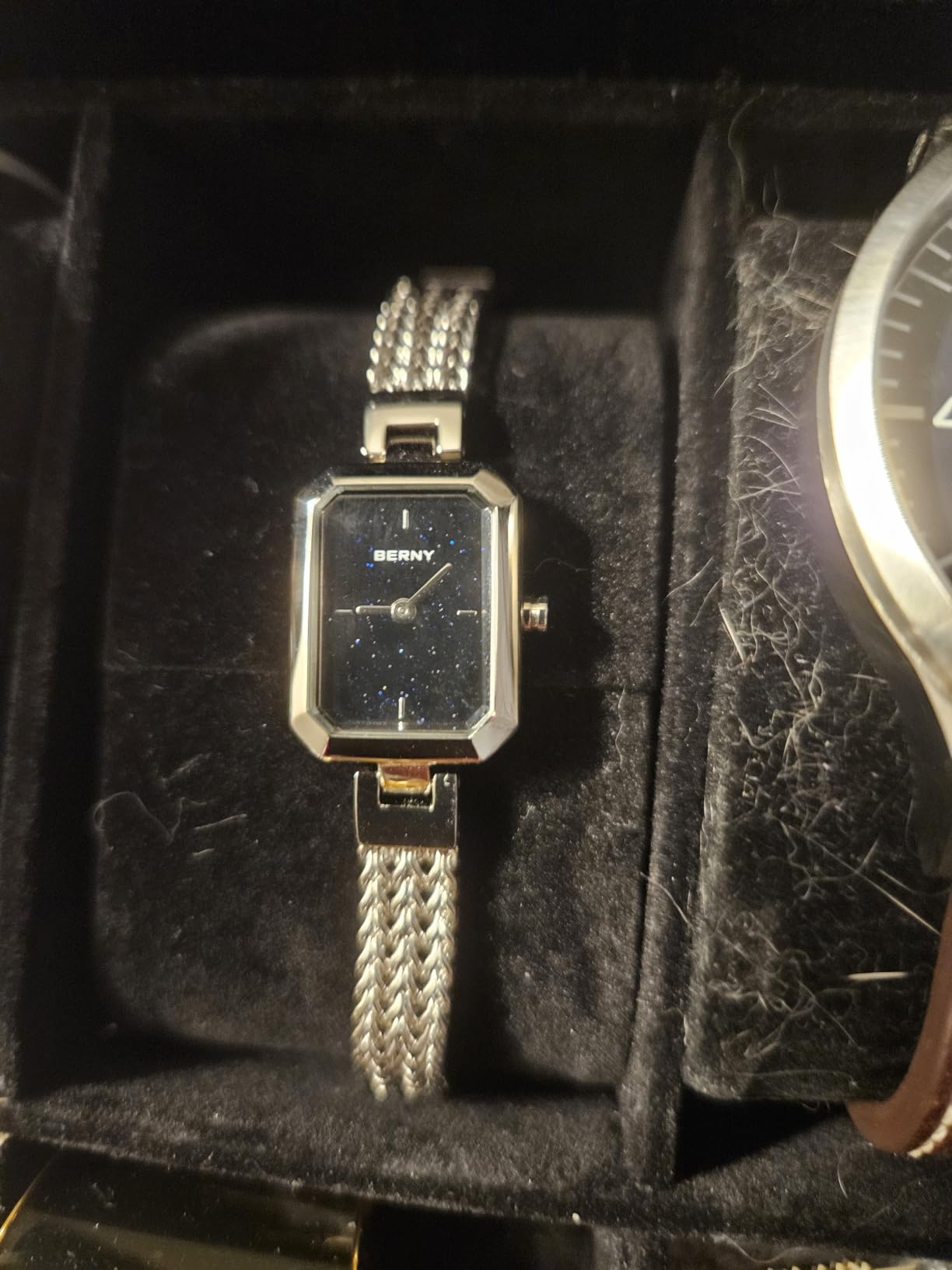 Berny Mini Rettangolare Orologio Donna Acciaio 3ATM