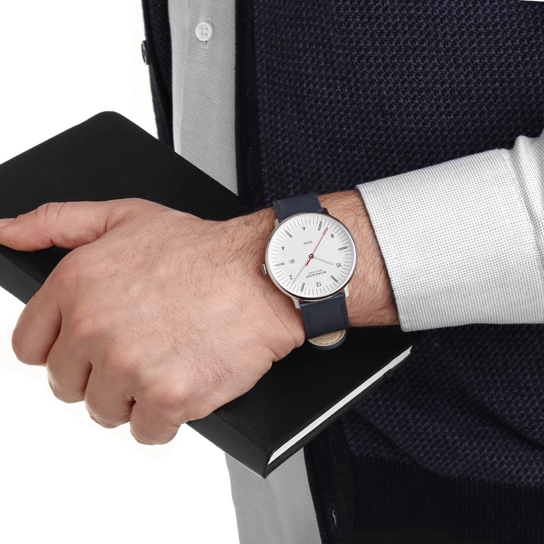 Mondaine Doppio Solar Blu 41 mm orologio solare