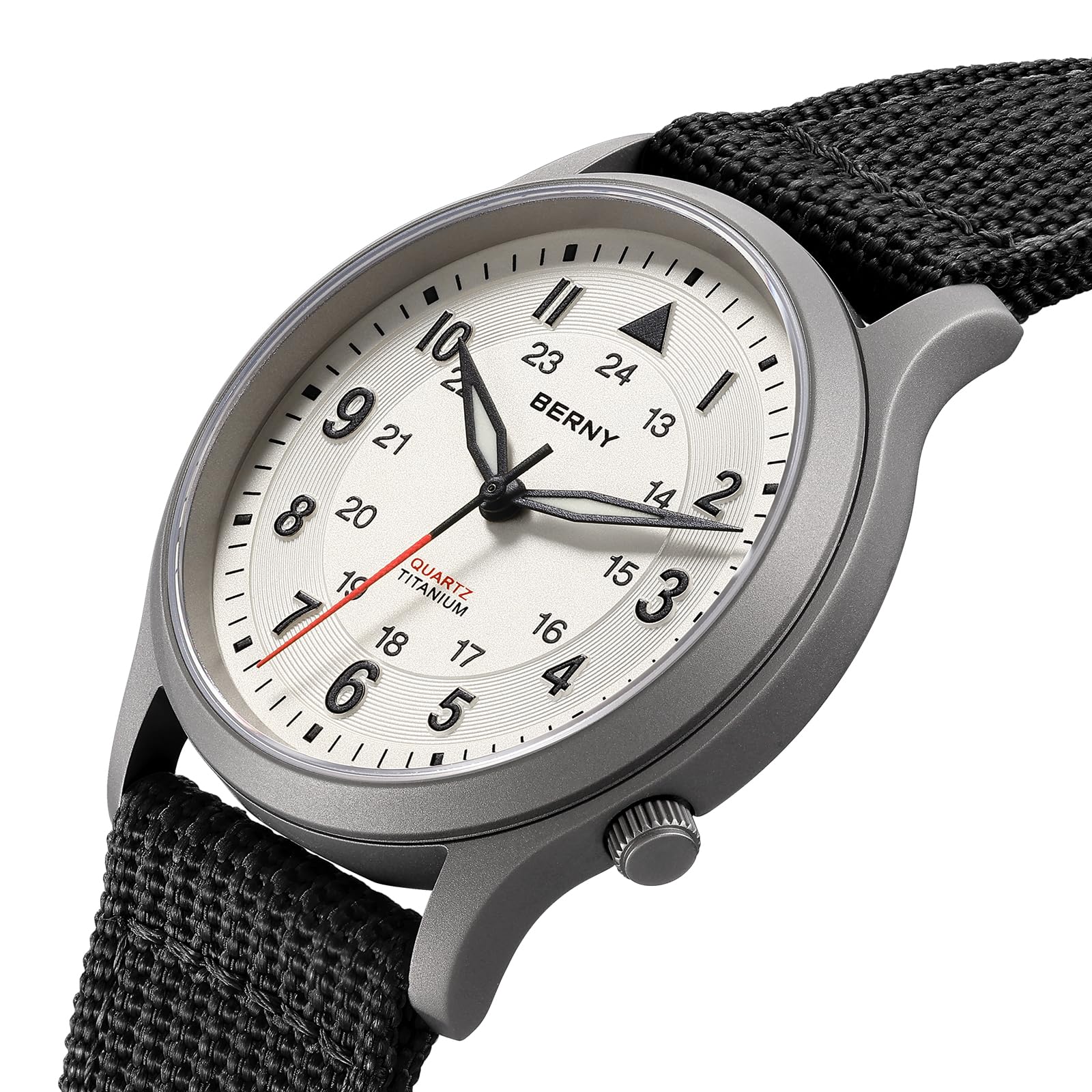 Berny Titanium Orologio Unisex Tela-Bianco Quarzo VH31