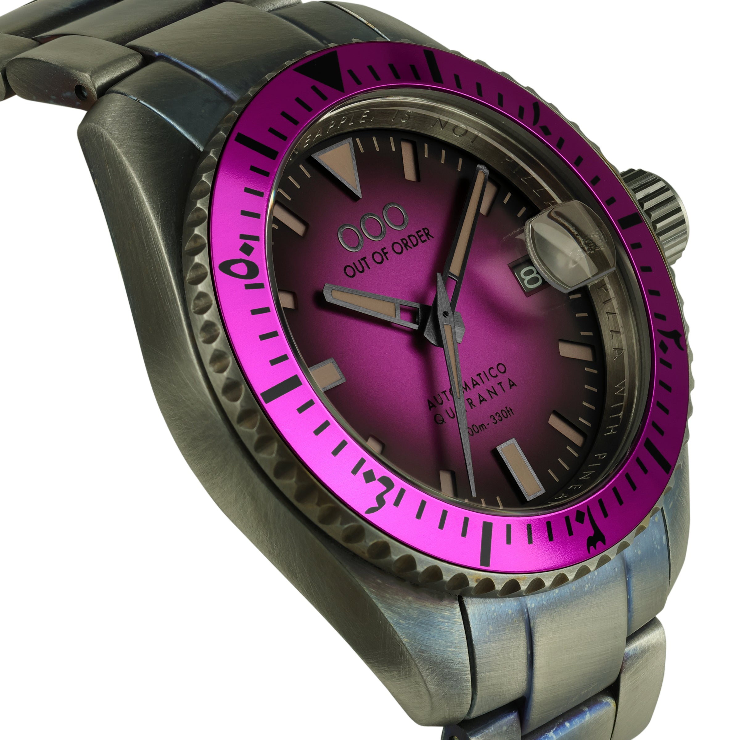 Out Of Order Automatico Quaranta Magenta Ultra Distressed orologio 40 mm