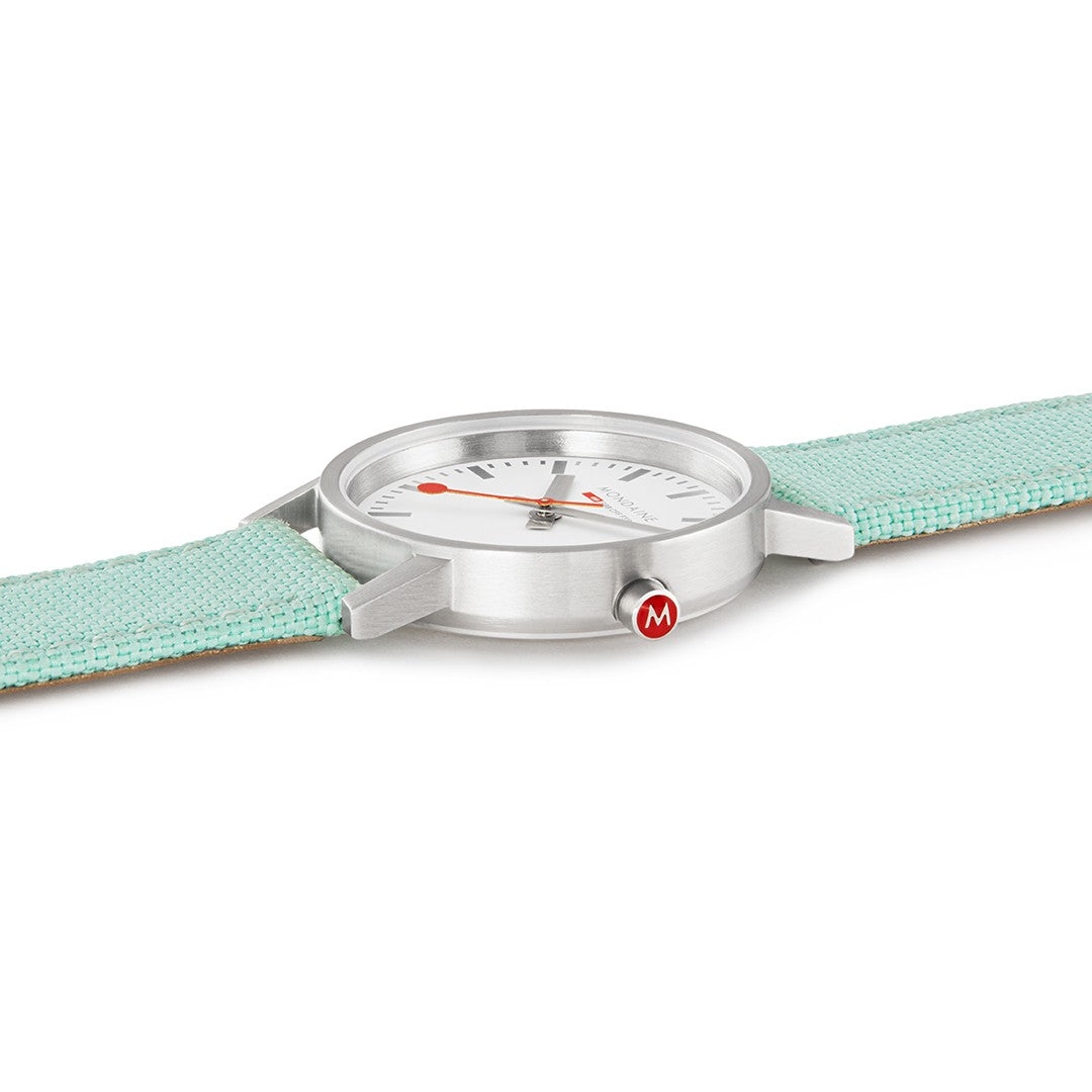 Mondaine Classic Verde Acqua orologio 30mm quarzo