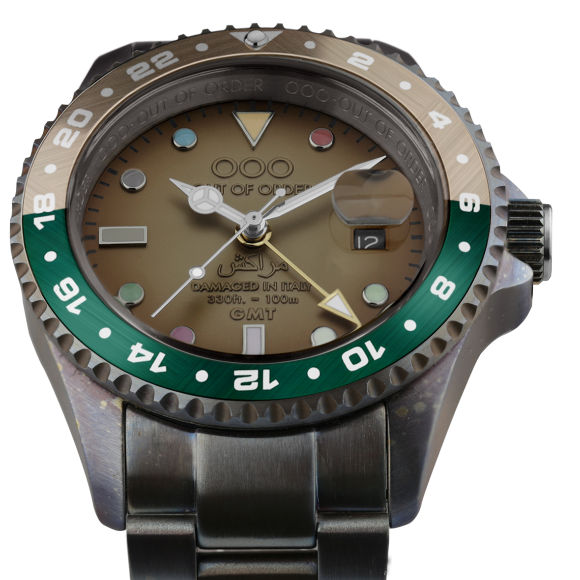 Out Of Order GMT Marrakesh orologio marrone 44mm acciaio