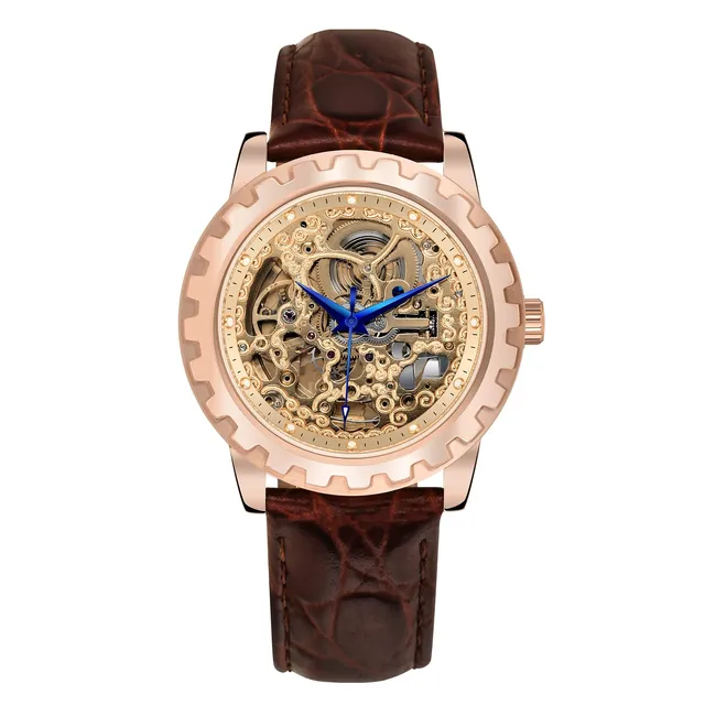 Berny Scheletro Automatico Uomo Oro Rosa 40mm