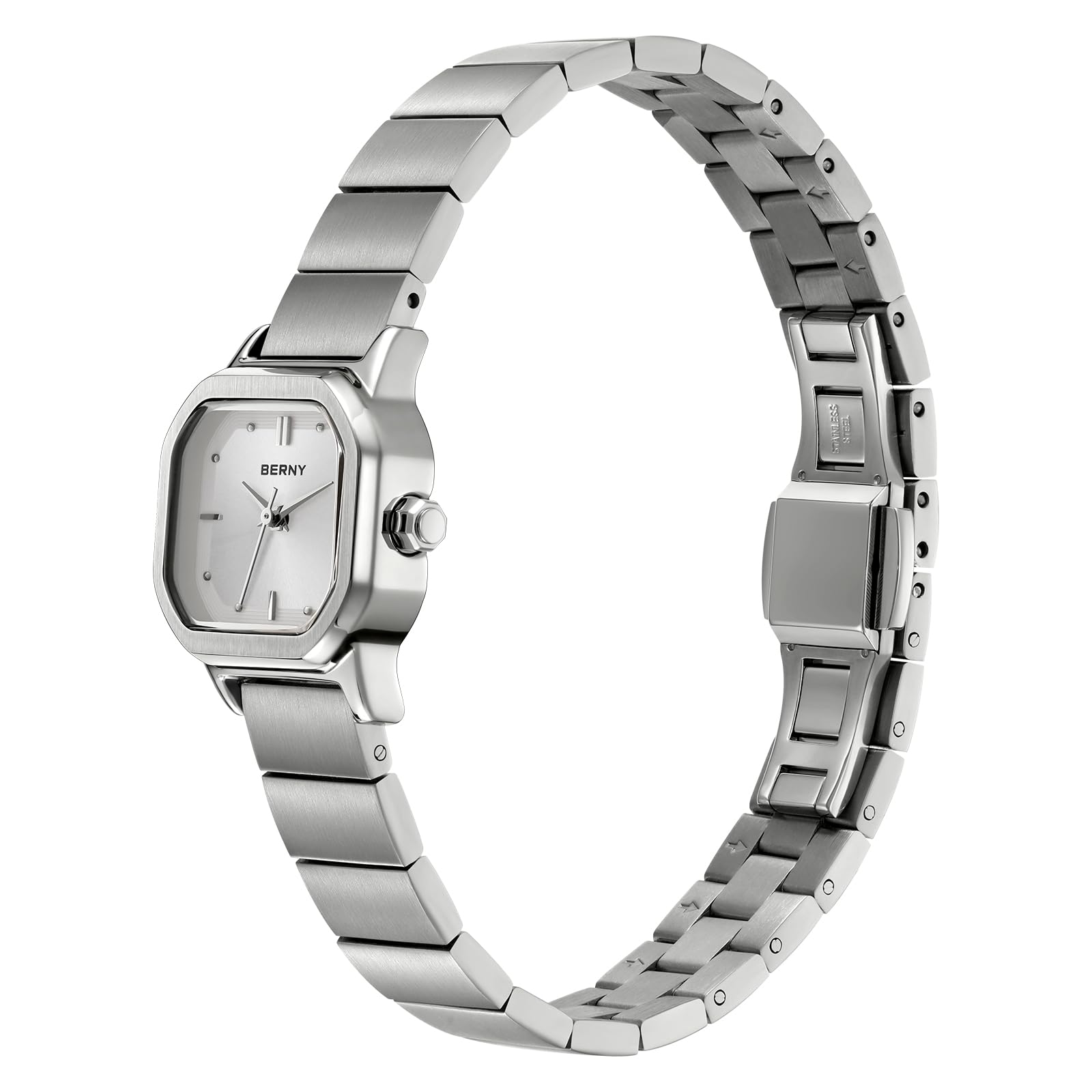 Berny Orologio Donna Quadrato Bianco Quarzo 3ATM