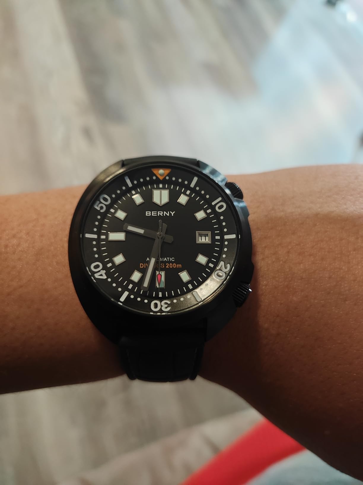 Berny Diver orologio automatico uomo giallo 200M